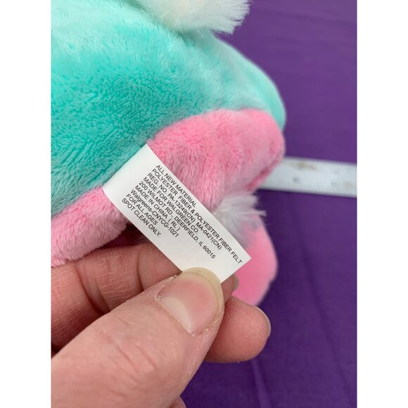 Made for Walgreen 7 inch Reversible Bunny Plush Animal Pink with Hearts, Green W - Picture 7 of 12